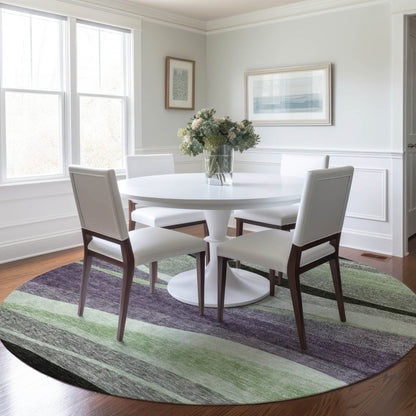 LOOMLAN Rugs Athena Purple Washable Indoor-Outdoor Rug