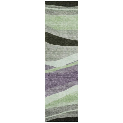LOOMLAN Rugs Athena Purple Washable Indoor-Outdoor Rug
