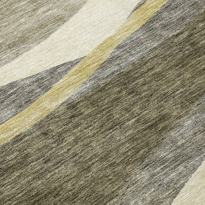 LOOMLAN Rugs Athena Taupe Washable Indoor-Outdoor Rug