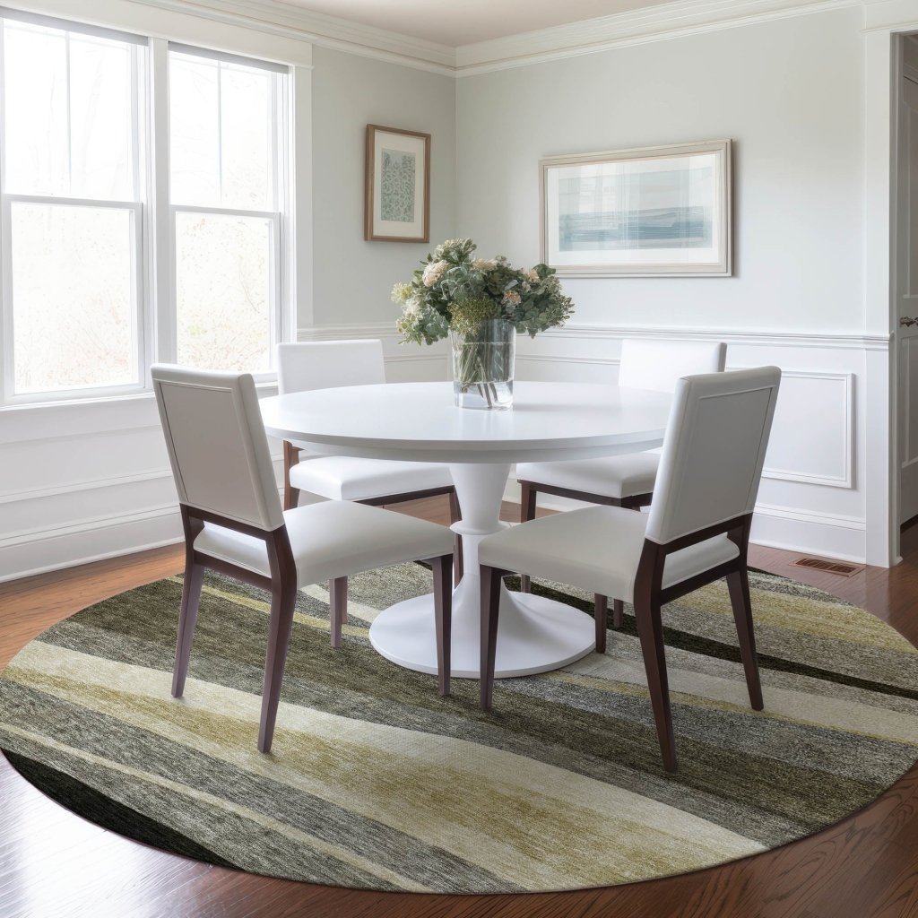 LOOMLAN Rugs Athena Taupe Washable Indoor-Outdoor Rug