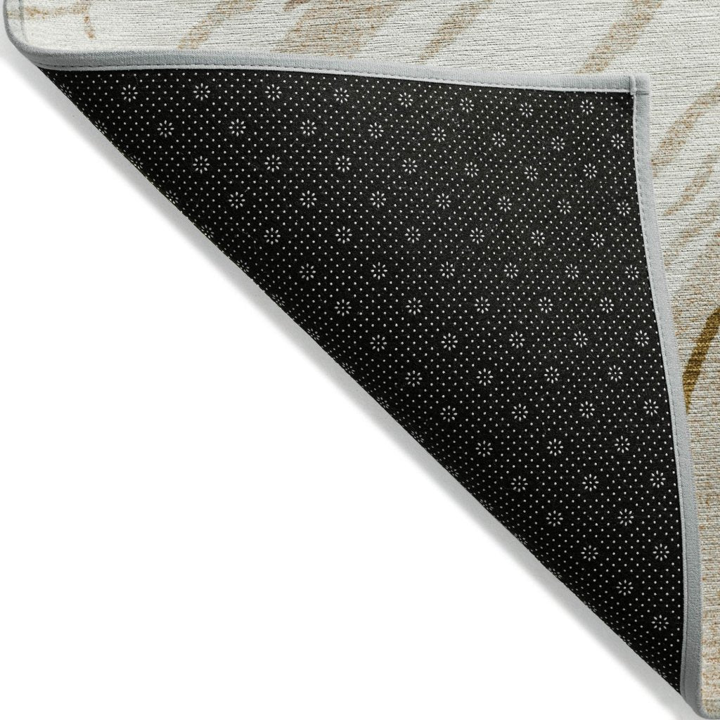 LOOMLAN Rugs Aureva Ivory Washable Indoor-Outdoor Rug