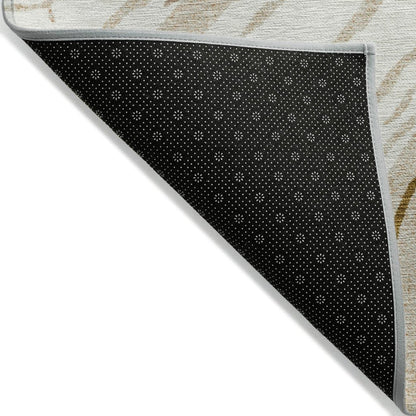 LOOMLAN Rugs Aureva Ivory Washable Indoor-Outdoor Rug
