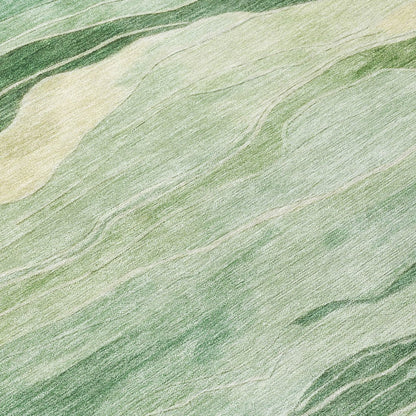 LOOMLAN Rugs Aurienne Green Washable Indoor-Outdoor Rug