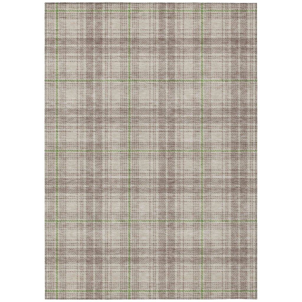 LOOMLAN Rugs Aurora Beige Washable Indoor-Outdoor Rug