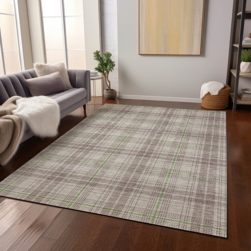 LOOMLAN Rugs Aurora Beige Washable Indoor-Outdoor Rug