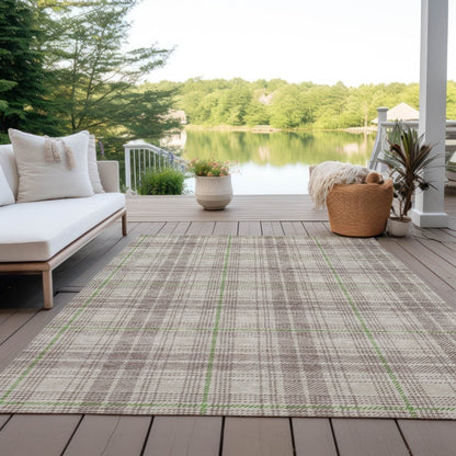 LOOMLAN Rugs Aurora Beige Washable Indoor-Outdoor Rug