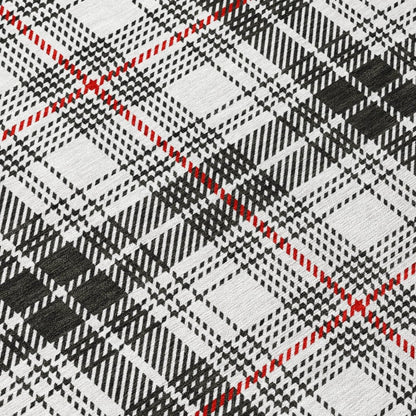 Aurora Black Washable Indoor - Outdoor Rug - LOOMLAN - LOOMLAN Rugs - Outdoor Rugs