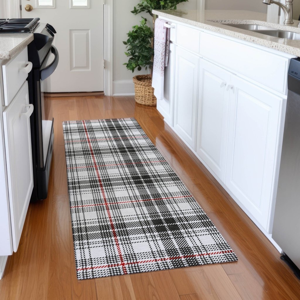 Aurora Black Washable Indoor - Outdoor Rug - LOOMLAN - LOOMLAN Rugs - Outdoor Rugs