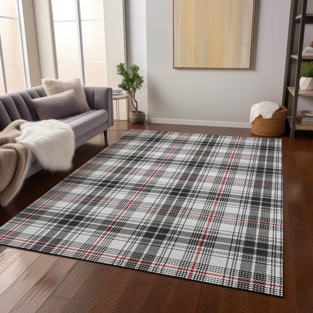 Aurora Black Washable Indoor - Outdoor Rug - LOOMLAN - LOOMLAN Rugs - Outdoor Rugs