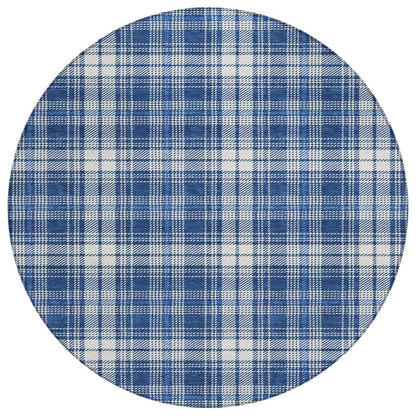 LOOMLAN Rugs Aurora Blue Washable Indoor-Outdoor Rug