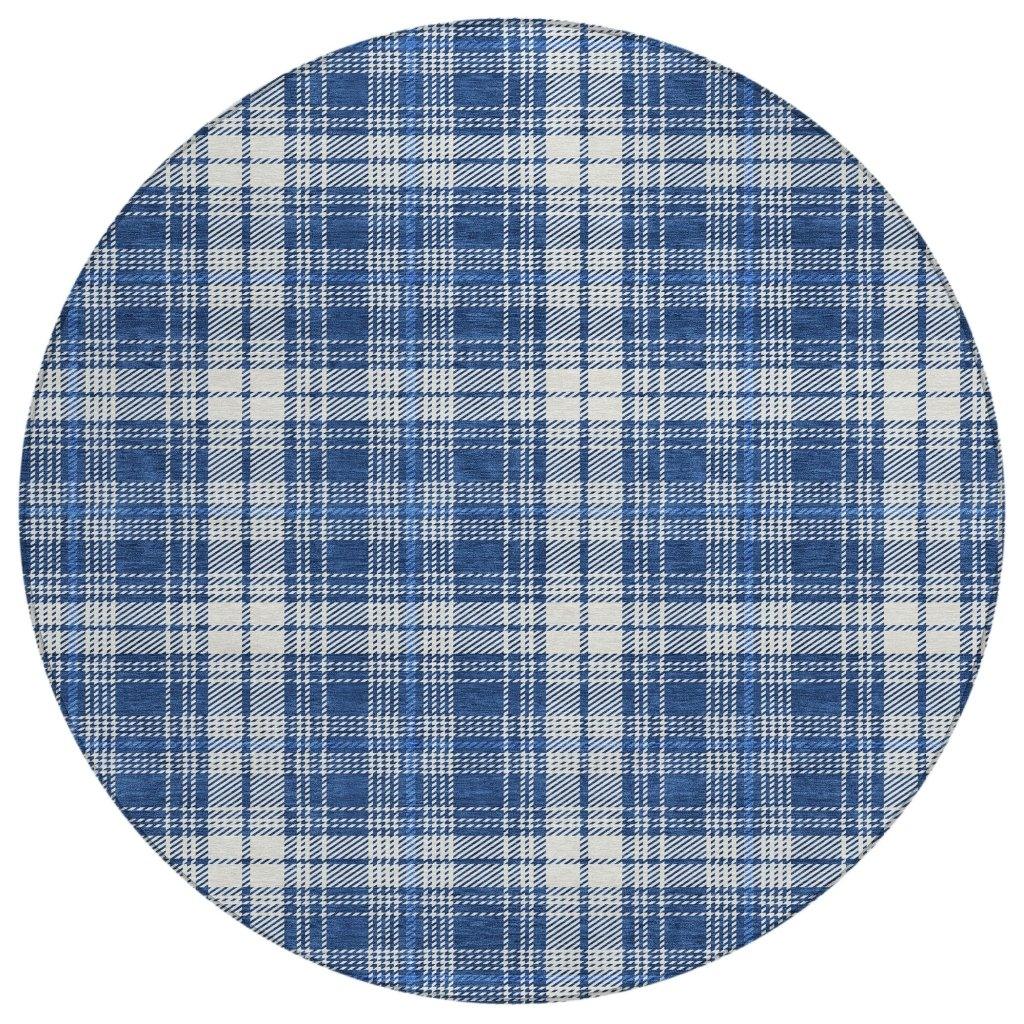 LOOMLAN Rugs Aurora Blue Washable Indoor-Outdoor Rug