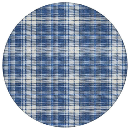 LOOMLAN Rugs Aurora Blue Washable Indoor-Outdoor Rug