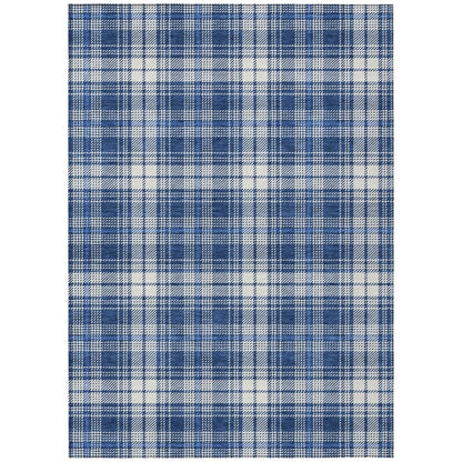 LOOMLAN Rugs Aurora Blue Washable Indoor-Outdoor Rug