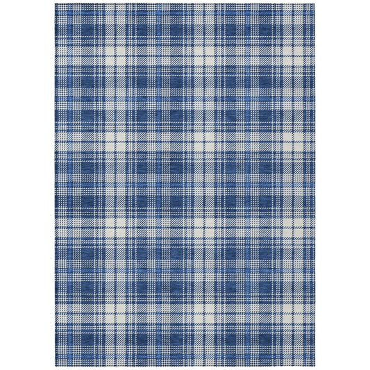 LOOMLAN Rugs Aurora Blue Washable Indoor-Outdoor Rug
