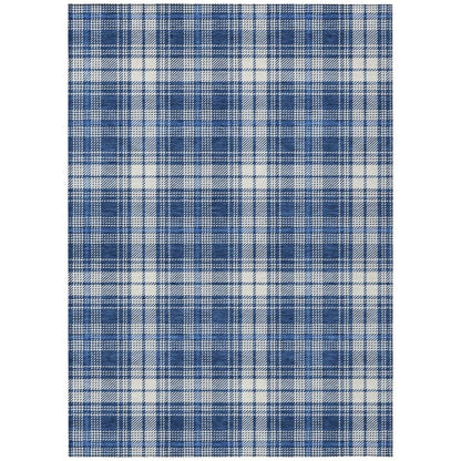 LOOMLAN Rugs Aurora Blue Washable Indoor-Outdoor Rug
