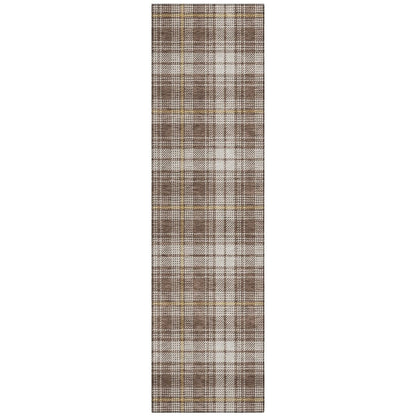 LOOMLAN Rugs Aurora Brown Washable Indoor-Outdoor Rug