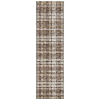 LOOMLAN Rugs Aurora Brown Washable Indoor-Outdoor Rug
