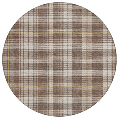 LOOMLAN Rugs Aurora Brown Washable Indoor-Outdoor Rug