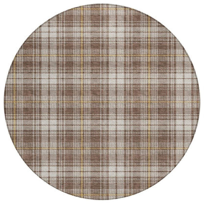LOOMLAN Rugs Aurora Brown Washable Indoor-Outdoor Rug