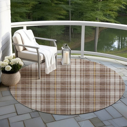 LOOMLAN Rugs Aurora Brown Washable Indoor-Outdoor Rug