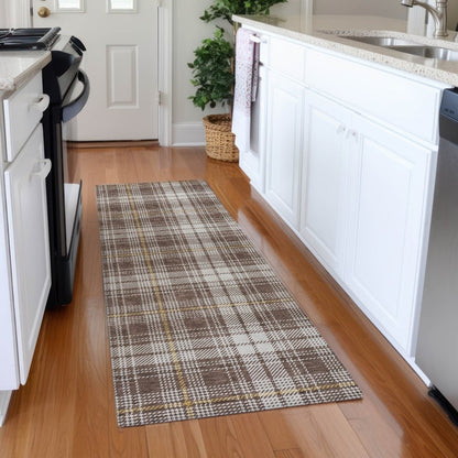 LOOMLAN Rugs Aurora Brown Washable Indoor-Outdoor Rug