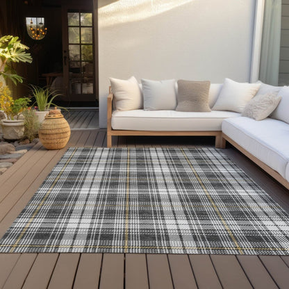 Aurora Charcoal Washable Indoor - Outdoor Rug - LOOMLAN - LOOMLAN Rugs - Outdoor Rugs