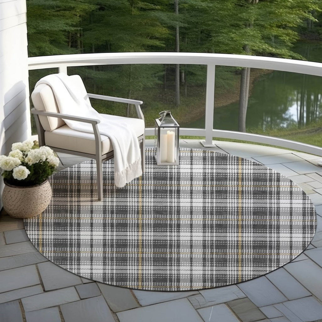 Aurora Charcoal Washable Indoor - Outdoor Rug - LOOMLAN - LOOMLAN Rugs - Outdoor Rugs