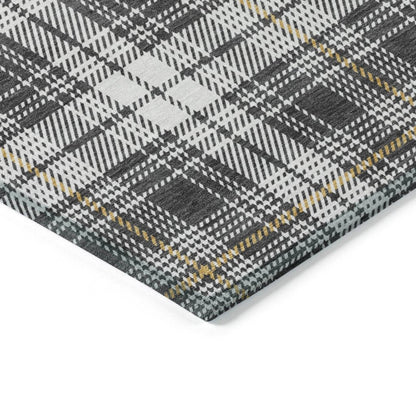 Aurora Charcoal Washable Indoor - Outdoor Rug - LOOMLAN - LOOMLAN Rugs - Outdoor Rugs