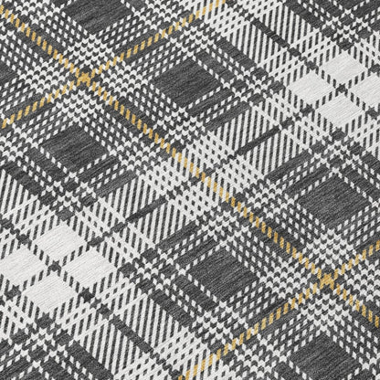 Aurora Charcoal Washable Indoor - Outdoor Rug - LOOMLAN - LOOMLAN Rugs - Outdoor Rugs