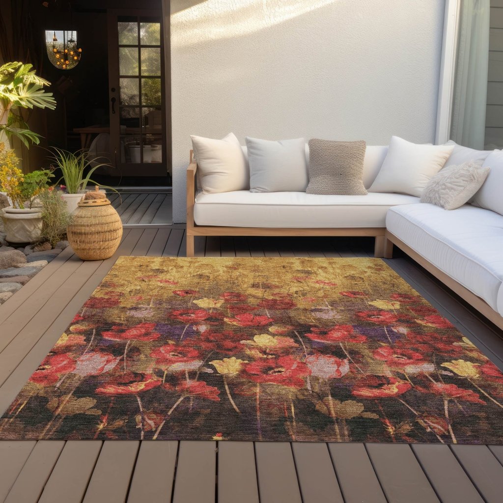 Aurora Gold Washable Indoor - Outdoor Rug - LOOMLAN - LOOMLAN Rugs - Outdoor Rugs