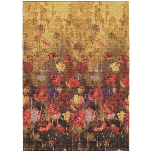 LOOMLAN Rugs Aurora Gold Washable Indoor-Outdoor Rug