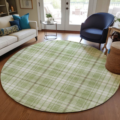 LOOMLAN Rugs Aurora Green Washable Indoor-Outdoor Rug