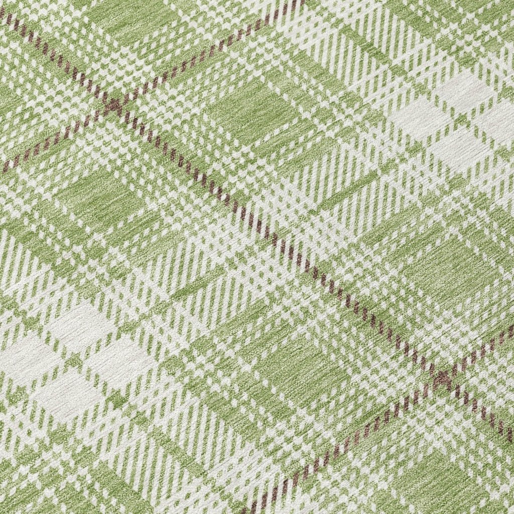 LOOMLAN Rugs Aurora Green Washable Indoor-Outdoor Rug
