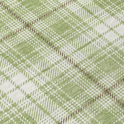 LOOMLAN Rugs Aurora Green Washable Indoor-Outdoor Rug