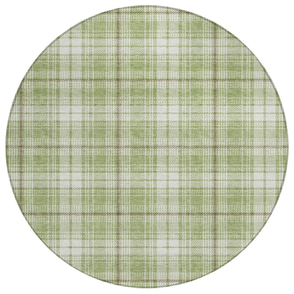 LOOMLAN Rugs Aurora Green Washable Indoor-Outdoor Rug