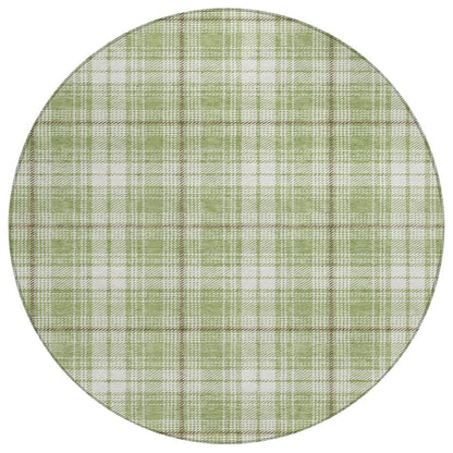 LOOMLAN Rugs Aurora Green Washable Indoor-Outdoor Rug