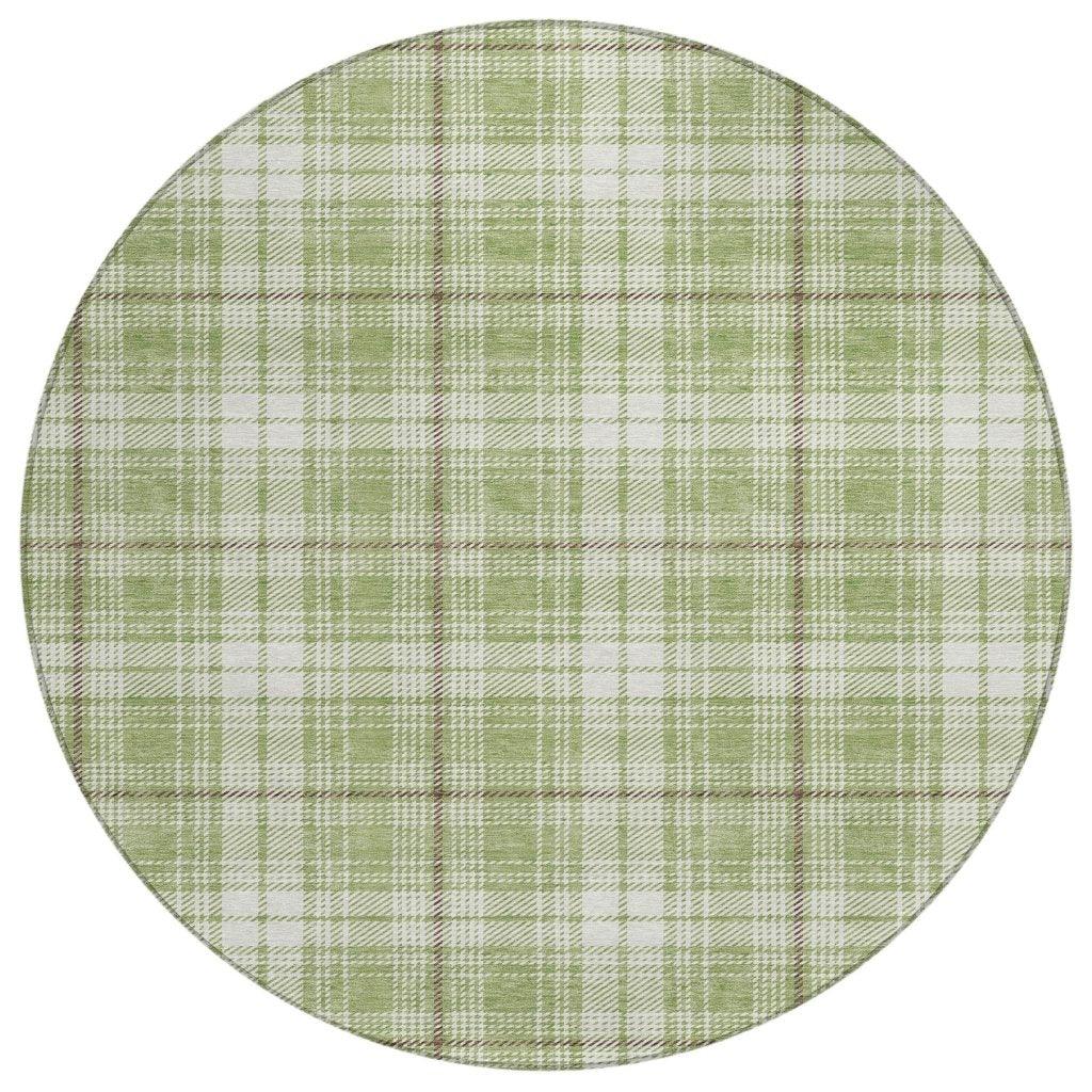 LOOMLAN Rugs Aurora Green Washable Indoor-Outdoor Rug