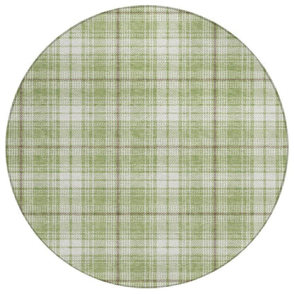 LOOMLAN Rugs Aurora Green Washable Indoor-Outdoor Rug