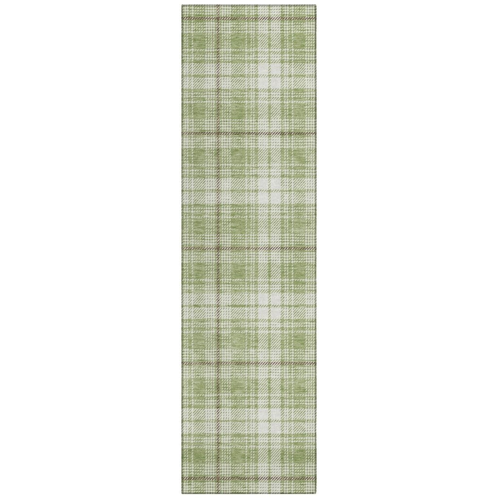LOOMLAN Rugs Aurora Green Washable Indoor-Outdoor Rug