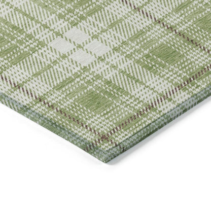 LOOMLAN Rugs Aurora Green Washable Indoor-Outdoor Rug