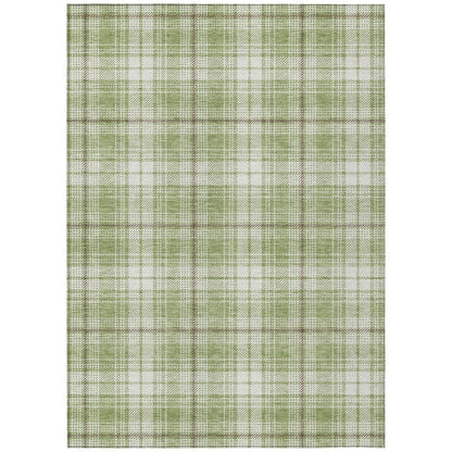 LOOMLAN Rugs Aurora Green Washable Indoor-Outdoor Rug