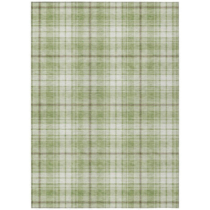 LOOMLAN Rugs Aurora Green Washable Indoor-Outdoor Rug