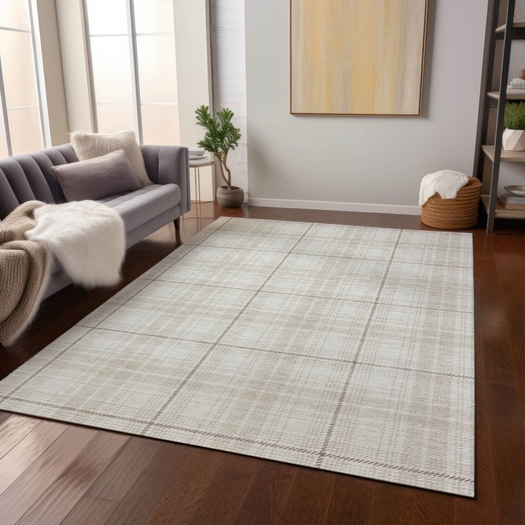 Aurora Ivory Washable Indoor - Outdoor Rug - LOOMLAN - LOOMLAN Rugs - Outdoor Rugs