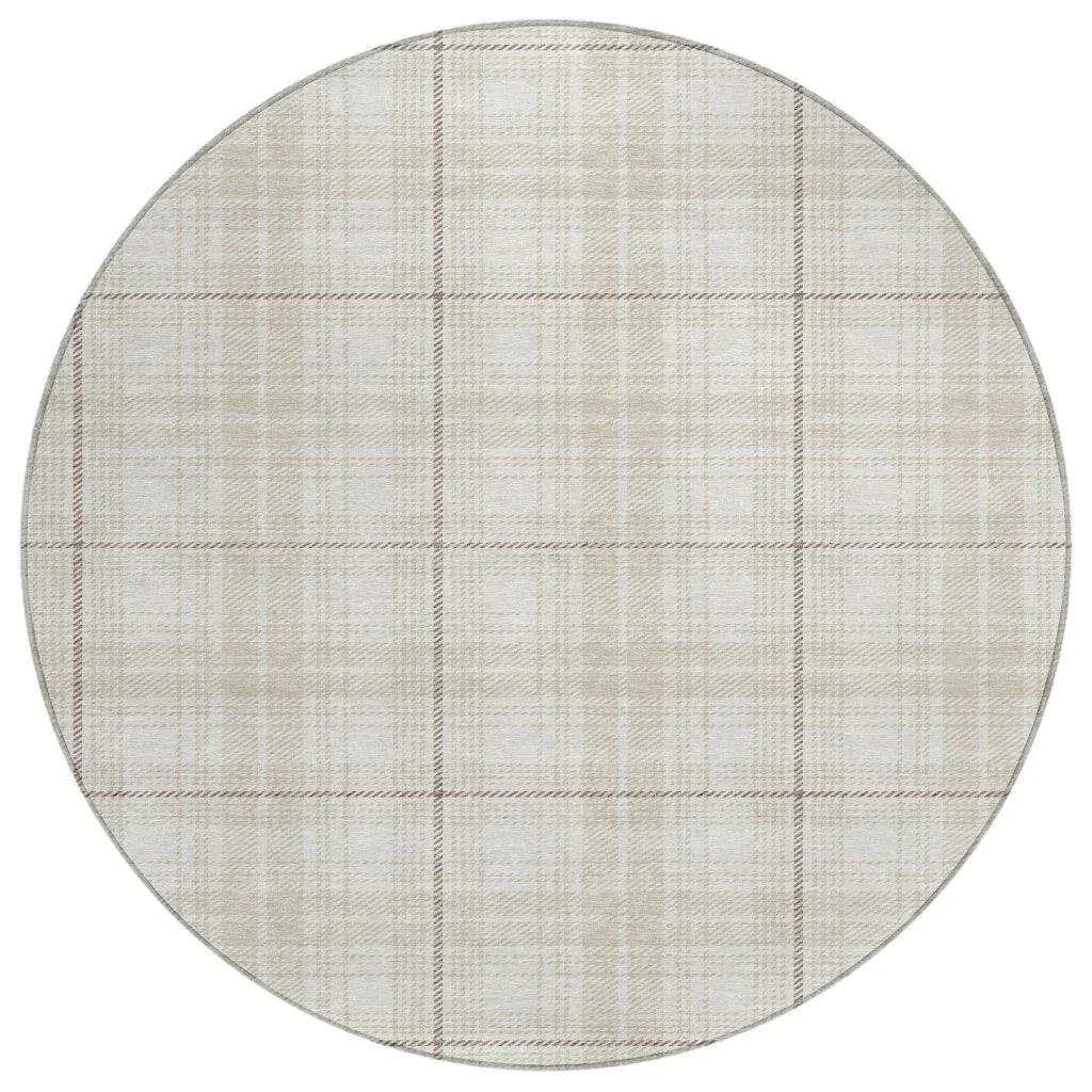 Aurora Ivory Washable Indoor-Outdoor Rug