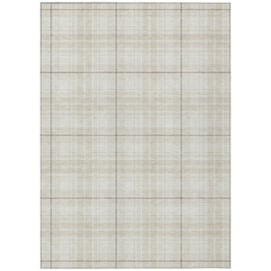 Aurora Ivory Washable Indoor - Outdoor Rug - LOOMLAN - LOOMLAN Rugs - Outdoor Rugs
