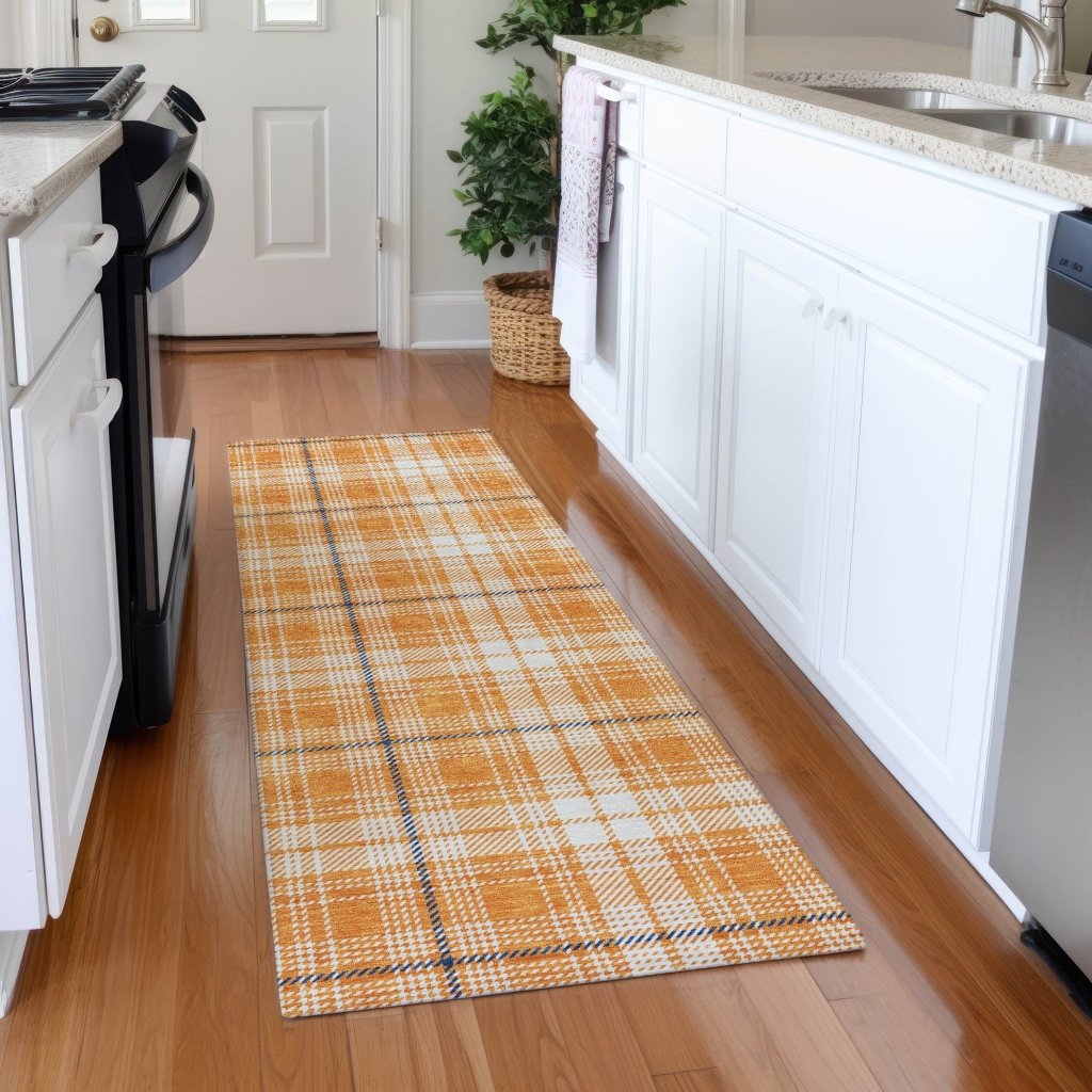 LOOMLAN Rugs Aurora Orange Washable Indoor-Outdoor Rug