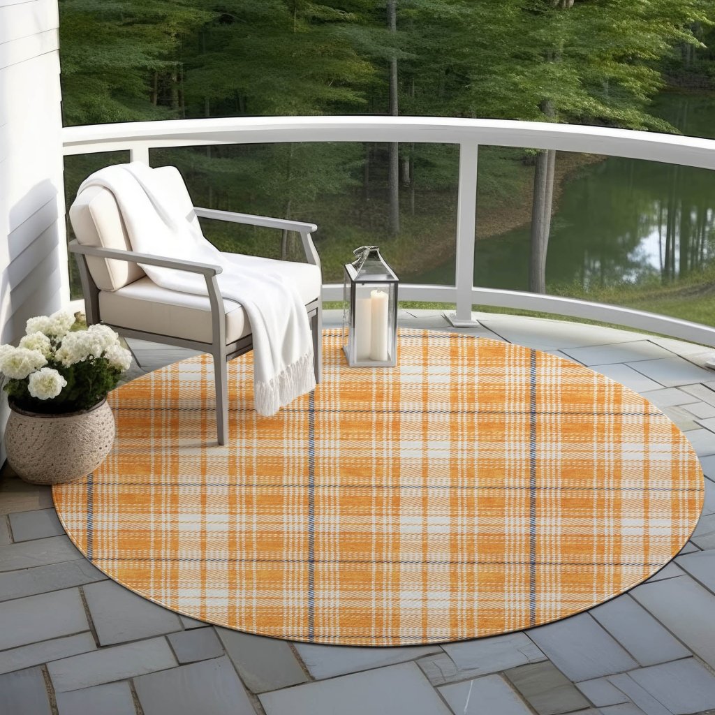 LOOMLAN Rugs Aurora Orange Washable Indoor-Outdoor Rug