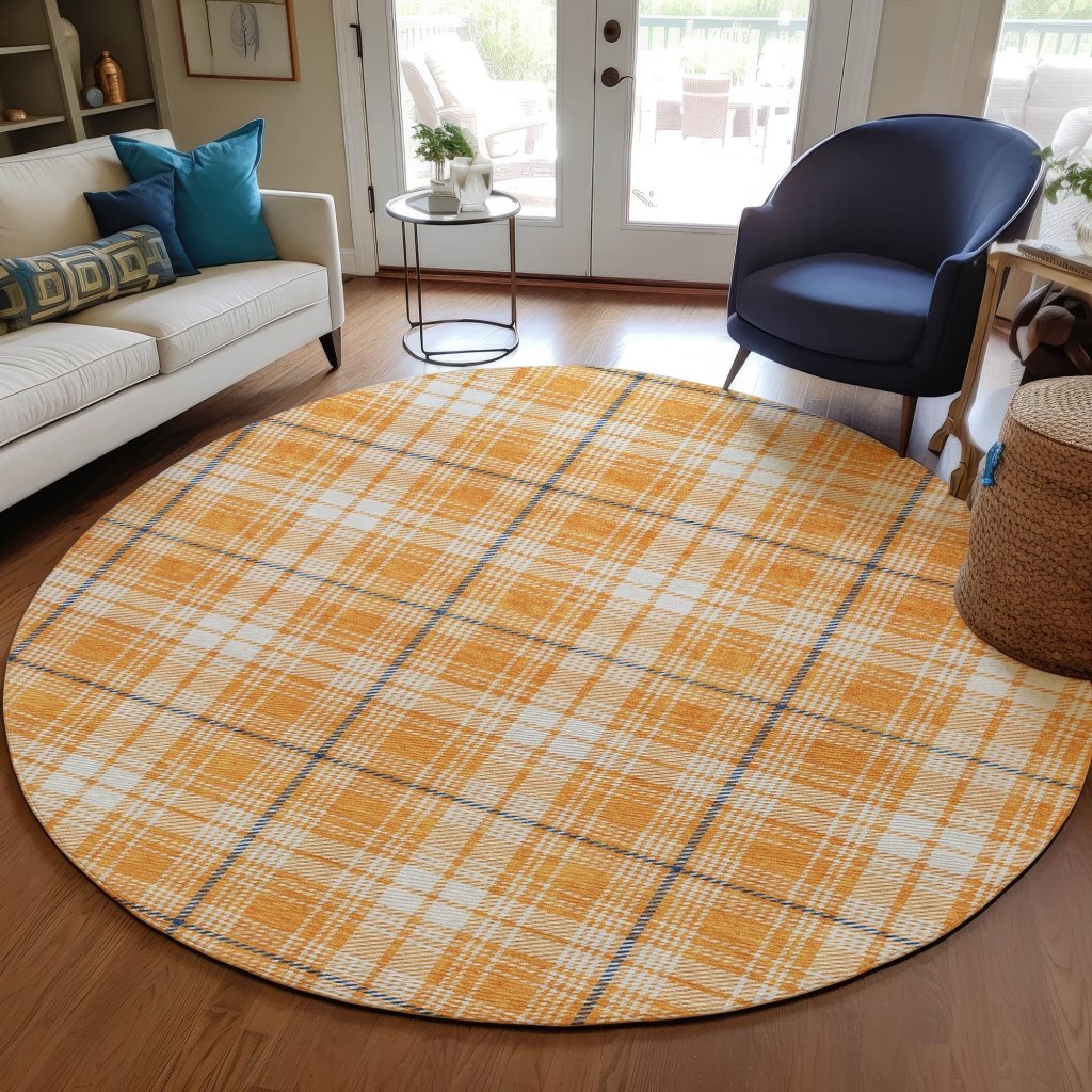 LOOMLAN Rugs Aurora Orange Washable Indoor-Outdoor Rug