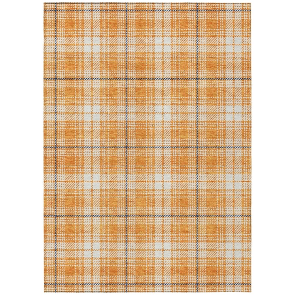 LOOMLAN Rugs Aurora Orange Washable Indoor-Outdoor Rug