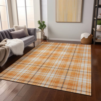 LOOMLAN Rugs Aurora Orange Washable Indoor-Outdoor Rug